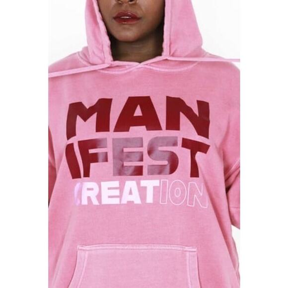 Oak & Acorn “Manifest Creation” Hoodie – Size Small – Pink – Harlem NYC | NEW - Picture 10 of 12